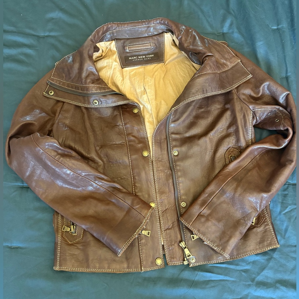 Marc New York Brown Leather Jacket